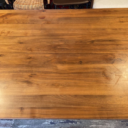 Warm Wood Trestle Dining Table