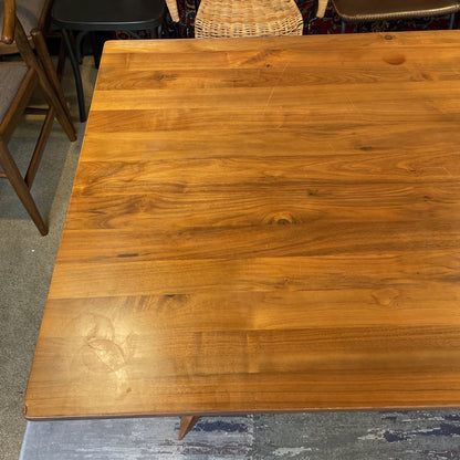 Warm Wood Trestle Dining Table