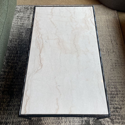 Rectangular Marble Top Metal Frame Coffee Table C COFFEE TABLES