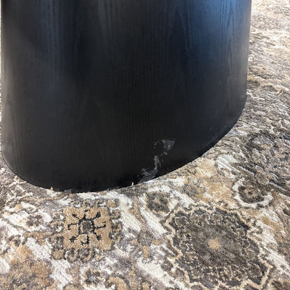 MCM Black Oval Pedestal Dining Table