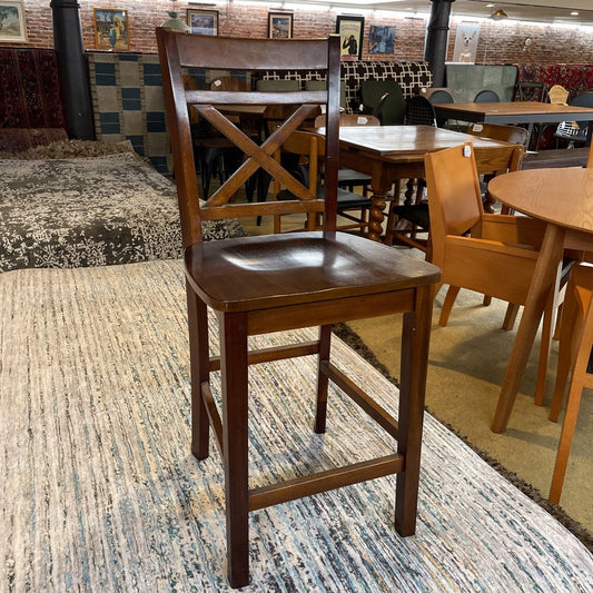 Wooden X Back Bar Stool C STOOLS