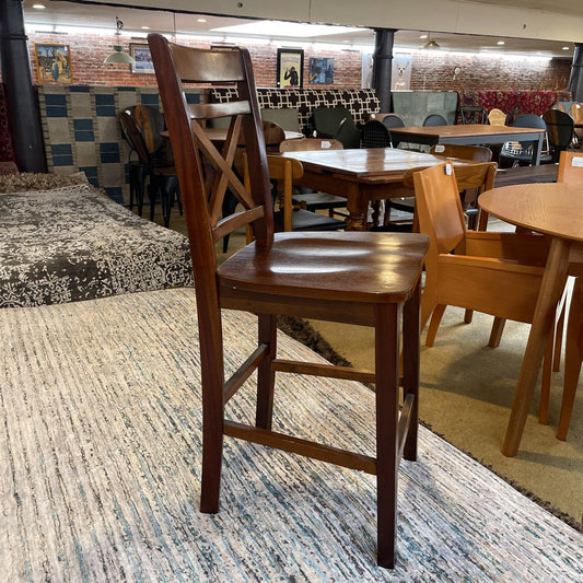 Wooden X Back Bar Stool C STOOLS