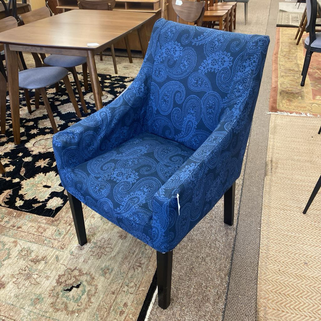 IKEA Blue Paisley Occasional Chair U ACCENT CHAIRS