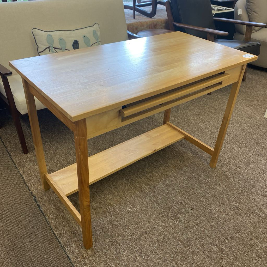 Small Blonde Wood Desk C DESKS
