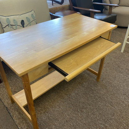 Small Blonde Wood Desk C DESKS