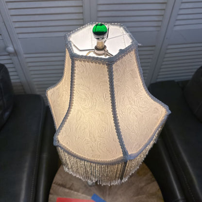 Tasseled Painted Table Lamp