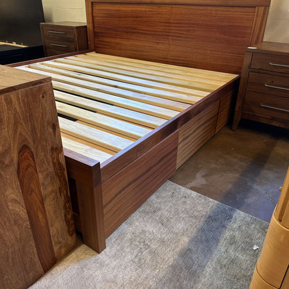 Solid Wood King Bed W/6 Storage Drawers C BED FRAMES