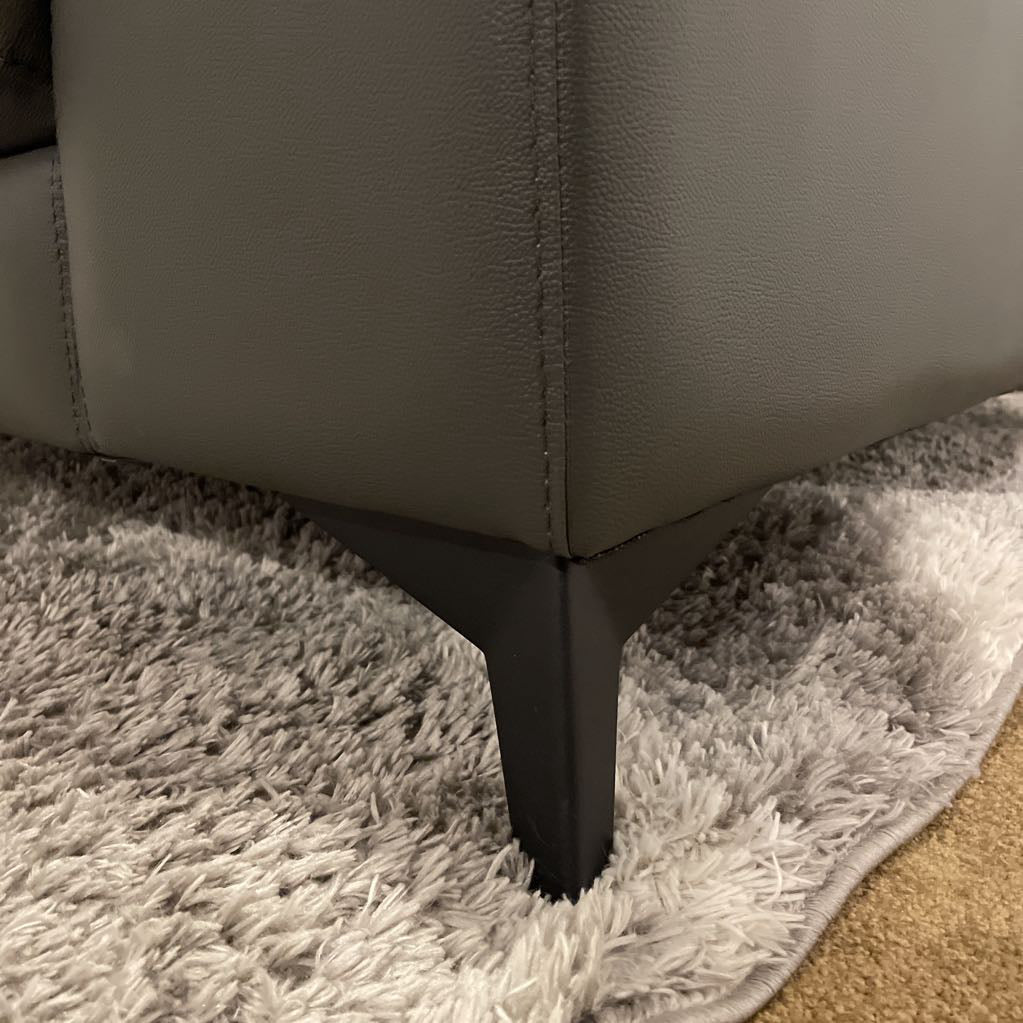 Grey Leather 3 Seat Sofa U SOFAS