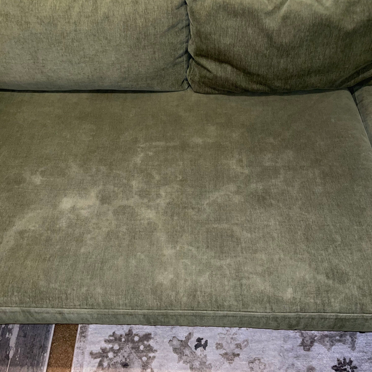 West Elm Andres Olive Green Mega RAF Sectional *Measure Your Doorways Carefully!* U SECTIONALS RAF