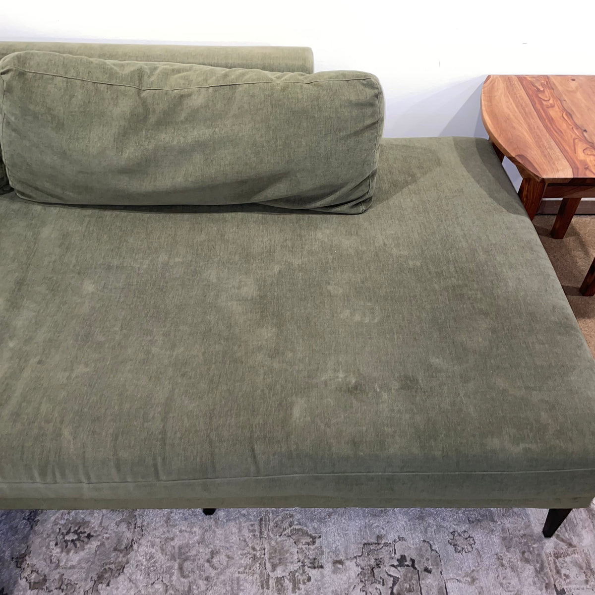 West Elm Andres Olive Green Mega RAF Sectional *Measure Your Doorways Carefully!* U SECTIONALS RAF