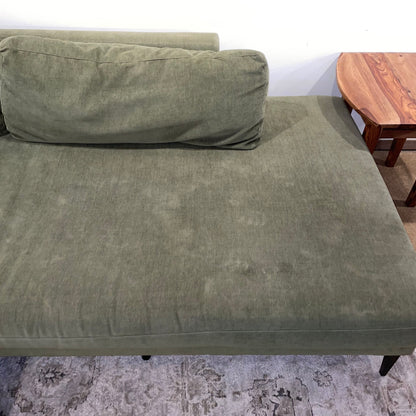 West Elm Andres Olive Green Mega RAF Sectional *Measure Your Doorways Carefully!* U SECTIONALS RAF