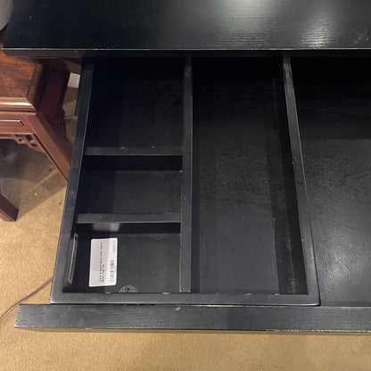 Crate & Barrel Black Desk with X-Base Legs C DESKS