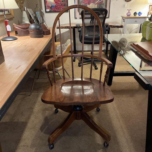 Oak Windsor Style Office Chair C OFFICE CHAIRS