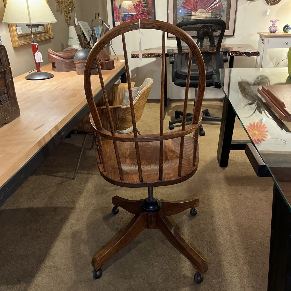 Oak Windsor Style Office Chair