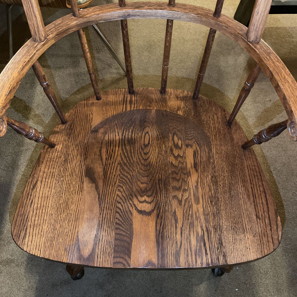 Oak Windsor Style Office Chair