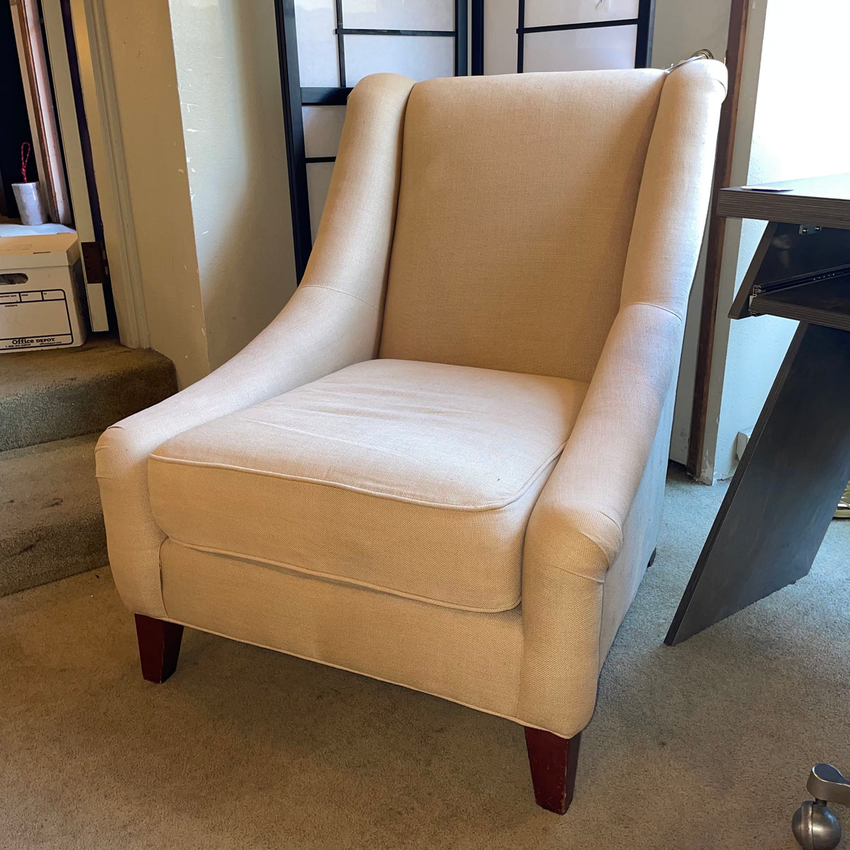 Mitchell Gold & Bob Williams Beige Sloped Arm Accent Chair U ACCENT CHAIRS