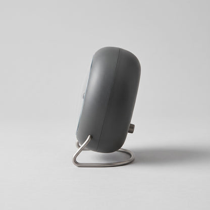 Arne Jacobsen AJ Bankers table clock with alarm, dark grey