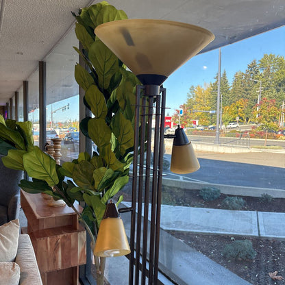 Bronze Finished Geometric Frame Floor Lamp LAMPS