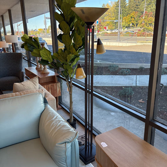 Bronze Finished Geometric Frame Floor Lamp LAMPS