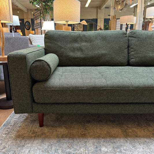 Green Tweed MC Style Bolster Sofa U SOFAS