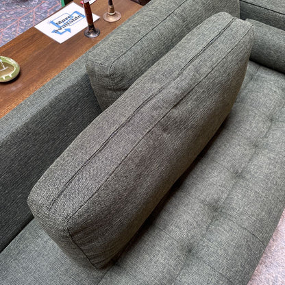 Green Tweed MC Style Bolster Sofa