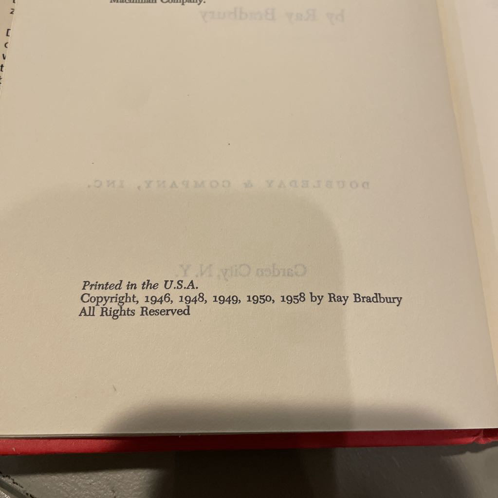 The Martian Chronicles Doubleday MC Edition