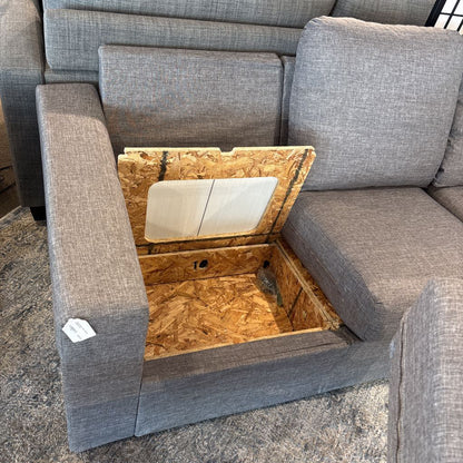 Home Reserve Grey Storage Sectional U SECTIONALS CORNER