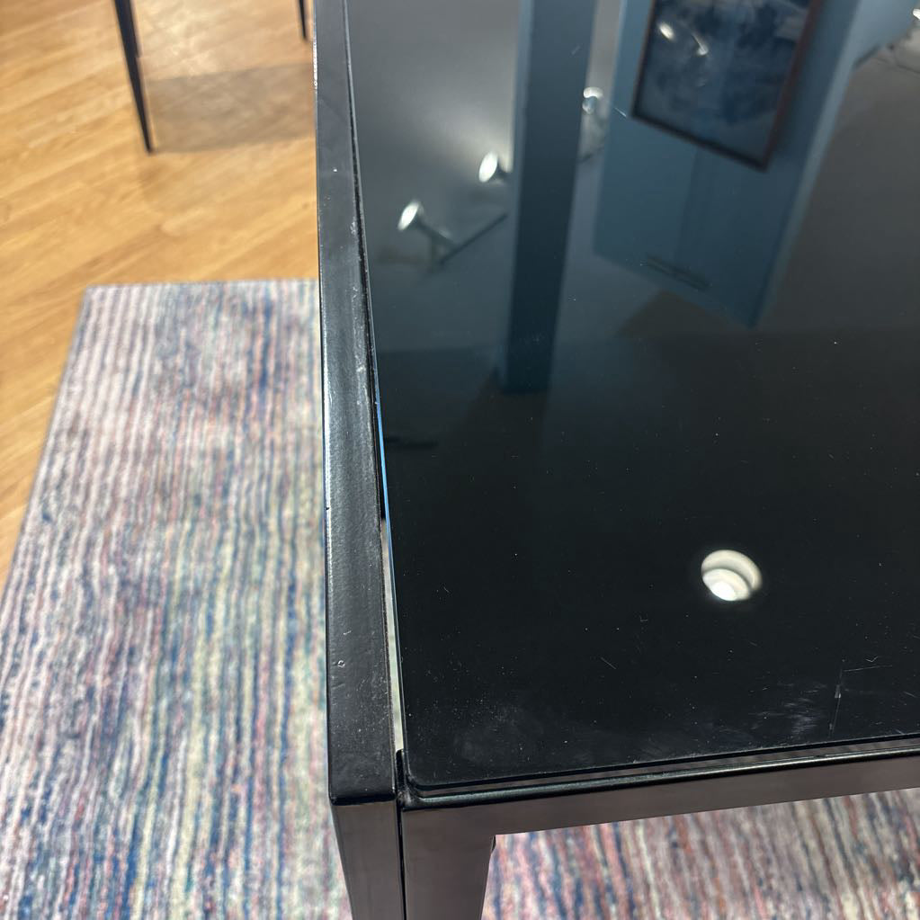 Black Metal & Glass Dining Table C DINING TABLES
