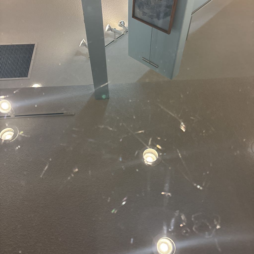 Black Metal & Glass Dining Table C DINING TABLES