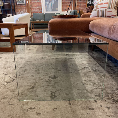 DWR Modern Black Glass Coffee Table