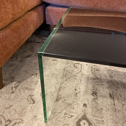DWR Modern Black Glass Coffee Table