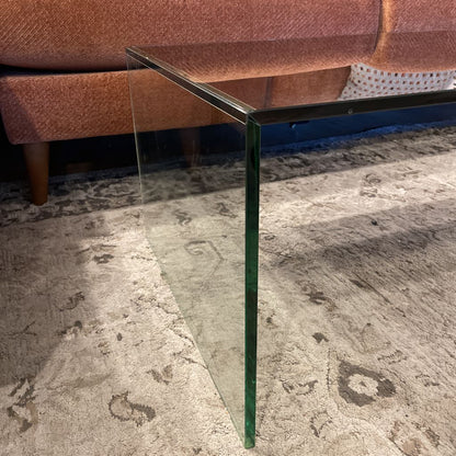 DWR Modern Black Glass Coffee Table