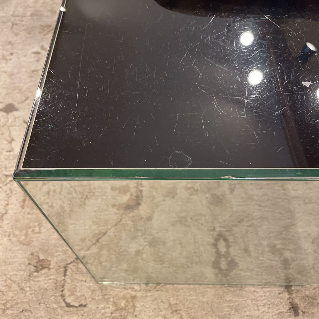 DWR Modern Black Glass Coffee Table