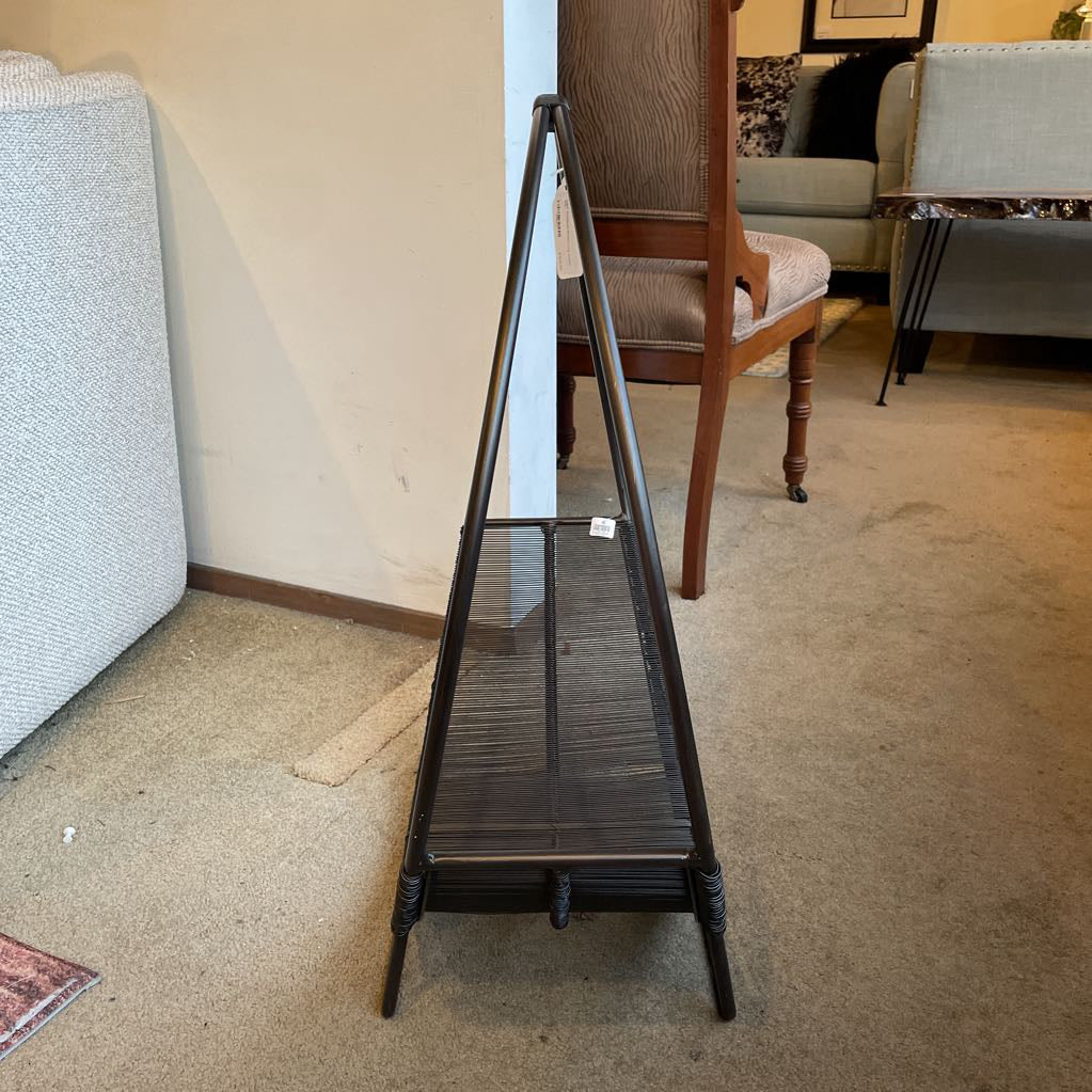 C&B Antiqued Brass Log Holder