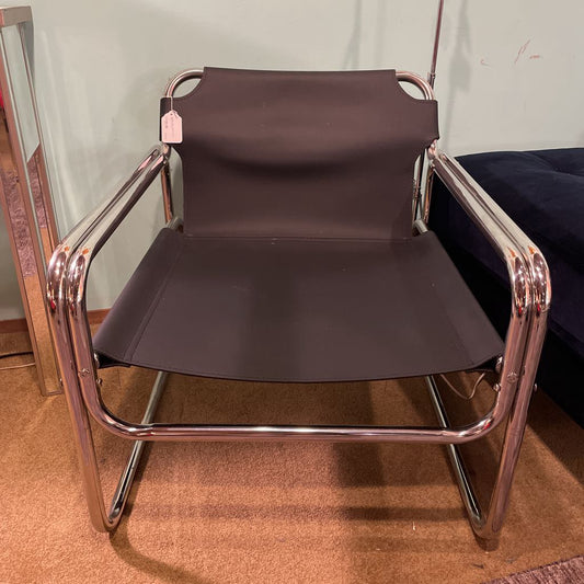 Bauhaus Style Chrome Frame Accent Chair