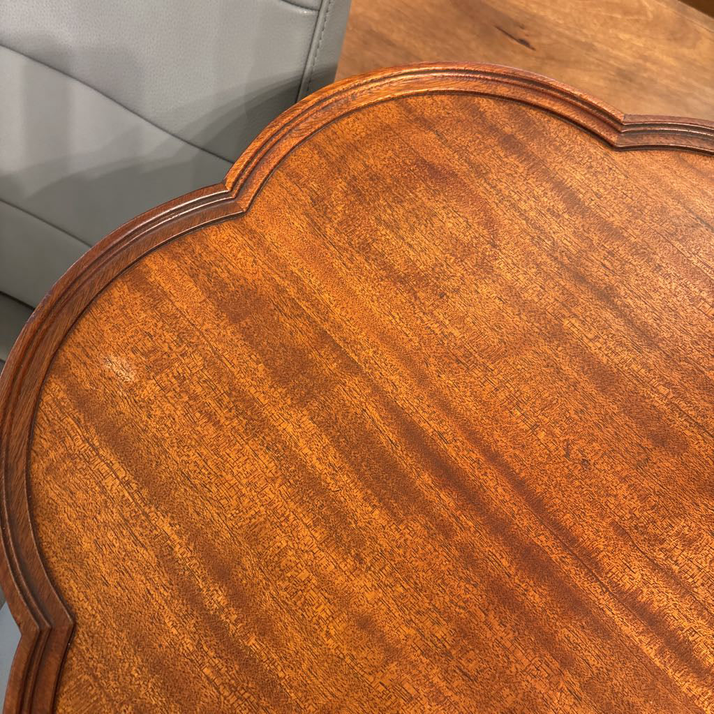 Vintage Mahogany Scalloped Side Table C SIDE TABLES