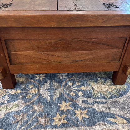 Rustic Wood Coffee Table Trunk