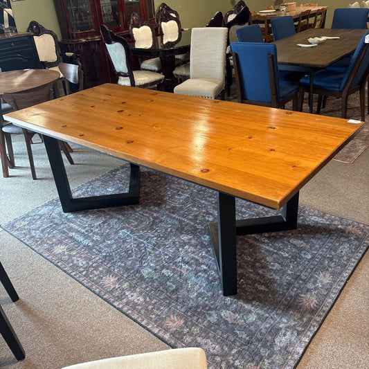 Solid Wood Industrial Dining Table C DINING TABLES