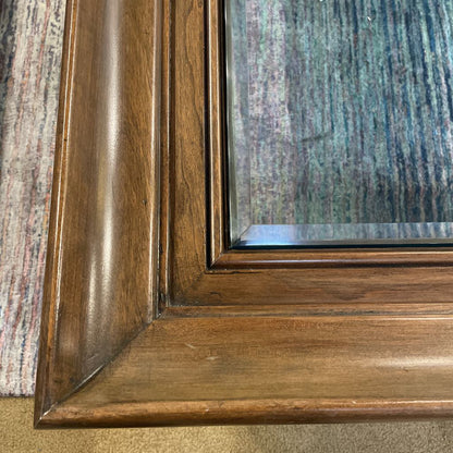 Wood & 2 Paned Beveled Glass Large Coffee Table C COFFEE TABLES