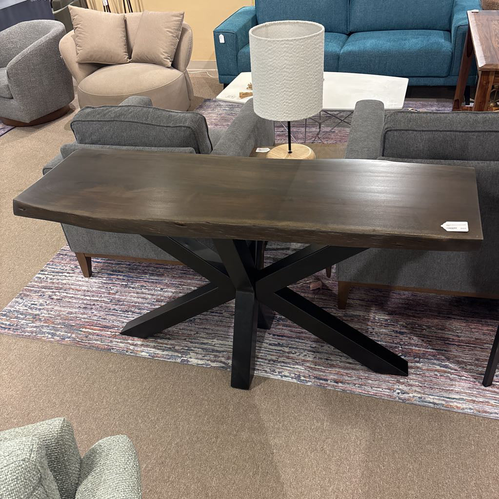 Eberhard Wood and Steel Console Table C CONSOLE TABLES