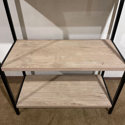 5 Tier Metal Frame Faux Wood Shelf C BOOKSHELVES