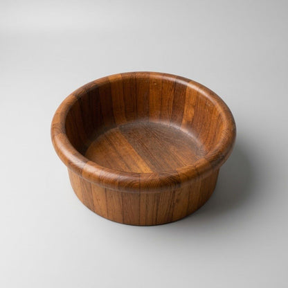 Solid Teak Turned Bowl