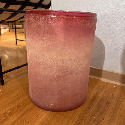 Frosted Glass Pink Vase
