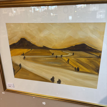 Hand Painted Abstract Desert