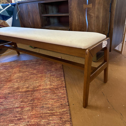 Remix Upholstered Bench - Cream