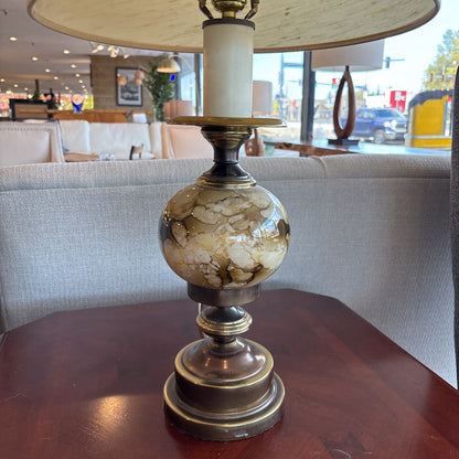 Vintage Brass & Glass Lamp LAMPS