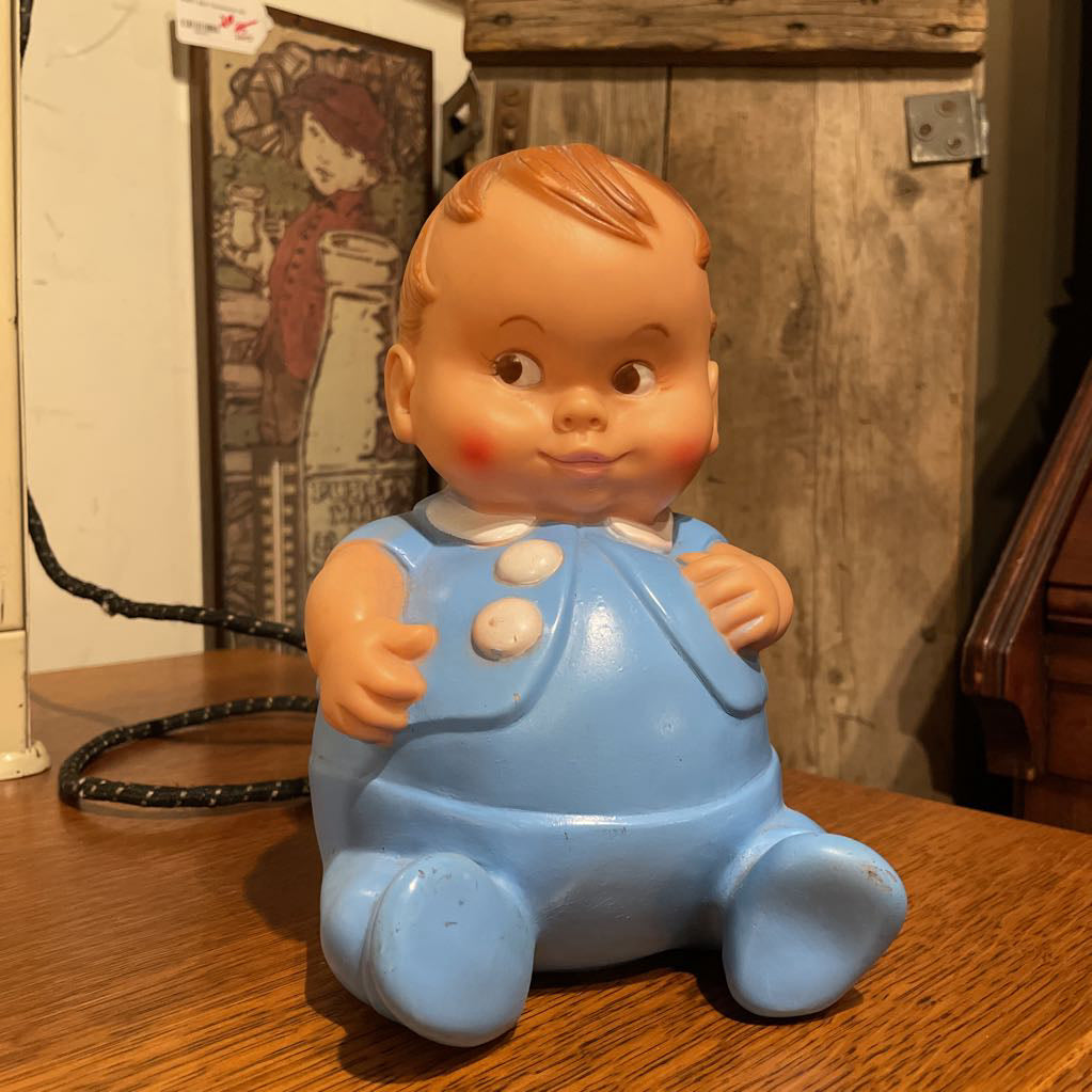 Creepy Blue Baby Vintage Toy