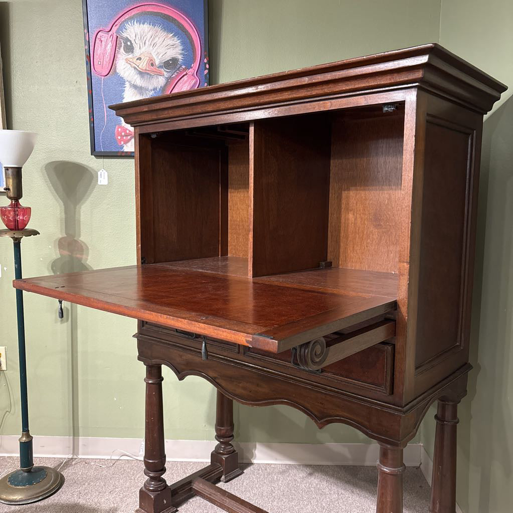 Vintage Solid Mahogany Bar Cabinet South Cone Trading CO