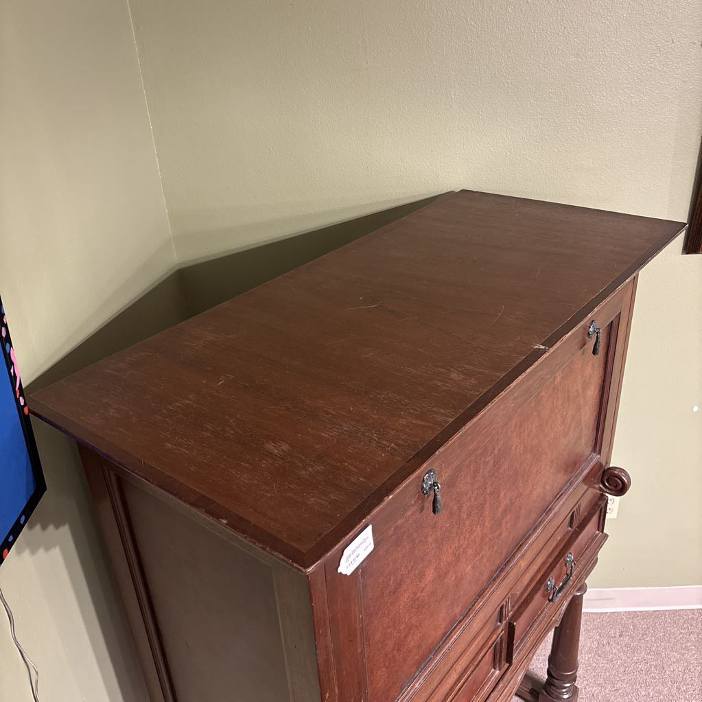 Vintage Solid Mahogany Bar Cabinet South Cone Trading CO