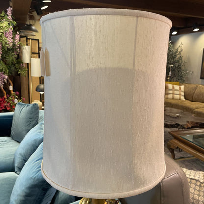 Stiffel Green Egg Base Brass Table Lamp